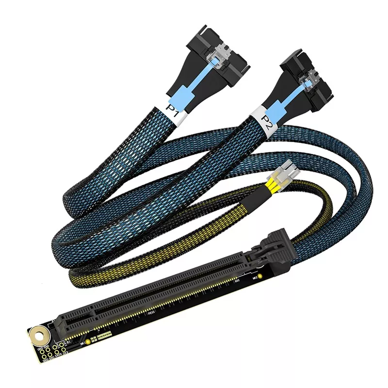 Cabo PCIe X16 para 2MCIO 8X